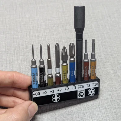 Giá giữ đầu vít 6.35mm (1/4) Hex Bit – Organizer snap-fit