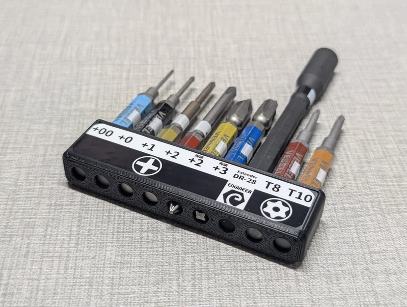 Giá giữ đầu vít 6.35mm (1/4) Hex Bit – Organizer snap-fit - Image 3