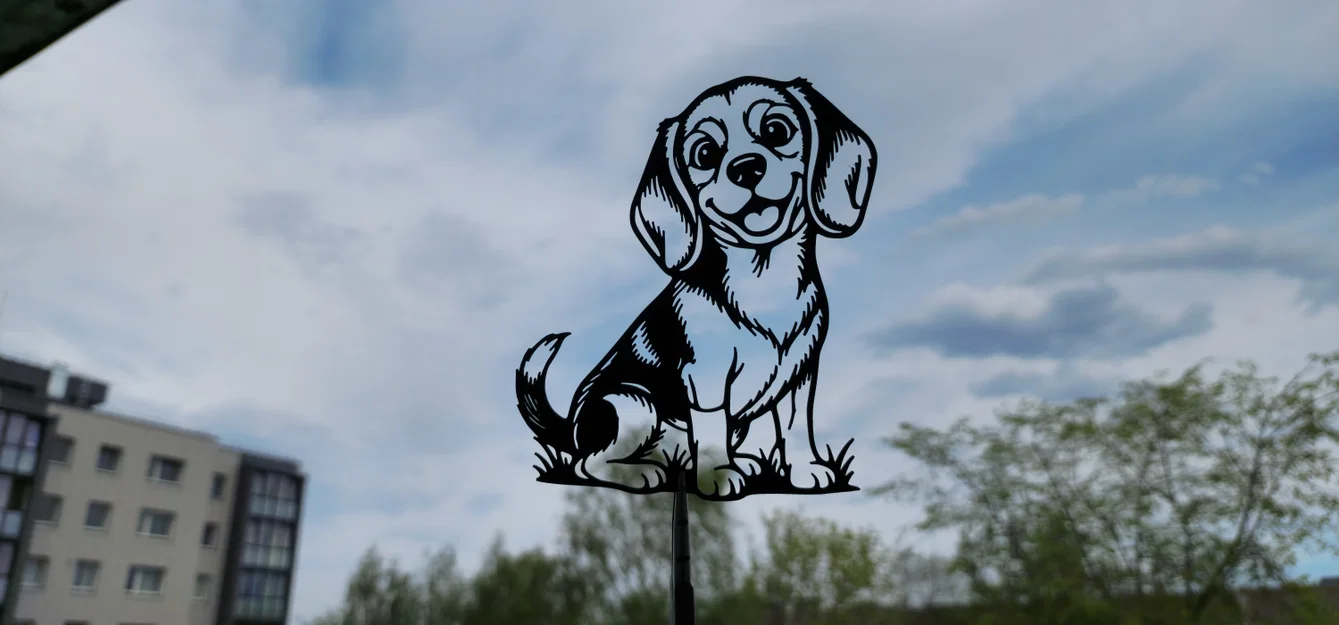 Tranh Treo Tường 2D Cún Con Dễ Thương (Cute Puppy Dog 2D Wall Art STL) - Image 2