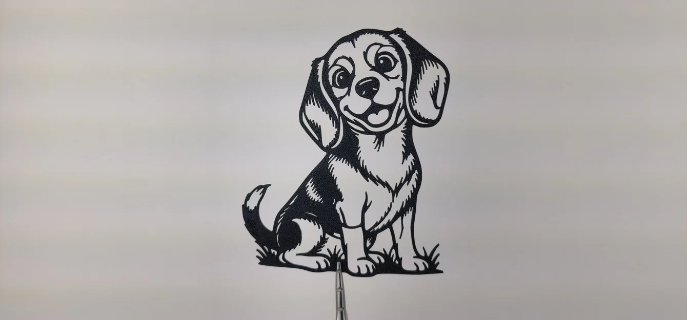 Tranh Treo Tường 2D Cún Con Dễ Thương (Cute Puppy Dog 2D Wall Art STL) - Image 3