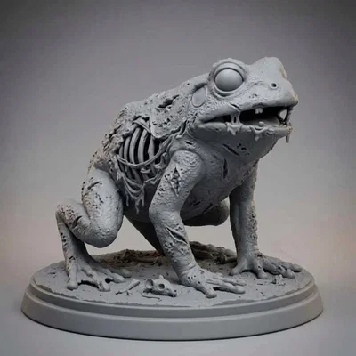 Mô hình tượng ếch zombie cực chi tiết cho người đam mê in 3D