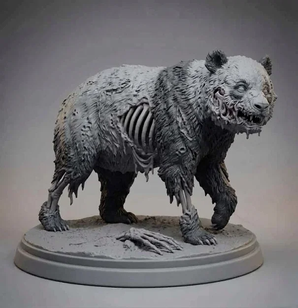 Mô hình tượng gấu trúc Zombie cực chi tiết cho người đam mê in 3D - Image 1
