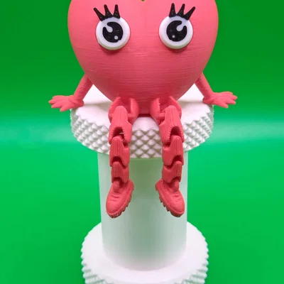 Mô hình trái tim có chân linh hoạt cực đáng yêu - In 3D không hỗ trợ