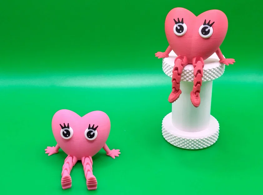 Mô hình trái tim có chân linh hoạt cực đáng yêu - In 3D không hỗ trợ - Image 4