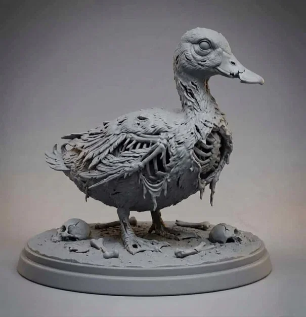 Tượng Vịt Zombie (Zombie Duck) - Mô hình 3D chi tiết cao ấn tượng - Image 1