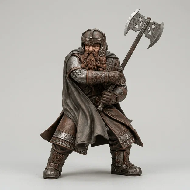Mô hình in 3D Gimli - Chúa Tể Những Chiếc Nhẫn cực chi tiết - Image 1