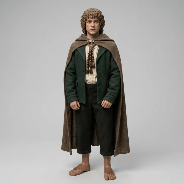 Mô hình 3D nhân vật Pippin từ Lord of the Rings - Image 1