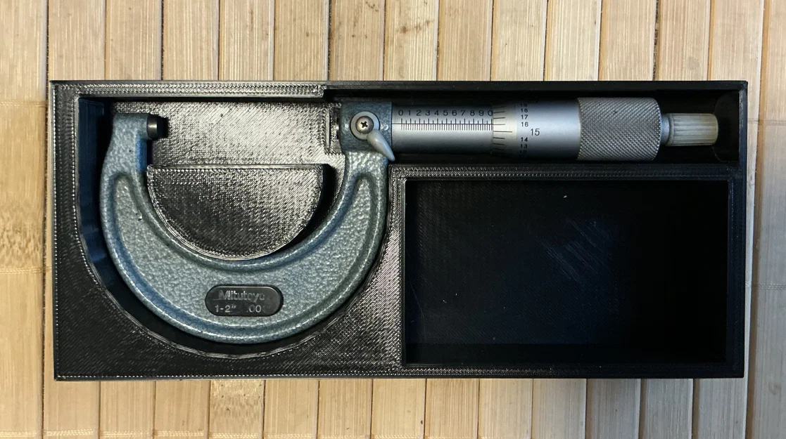 Khay đựng thước đo Micrometer 1-2 inch thiết kế thông minh - Image 1