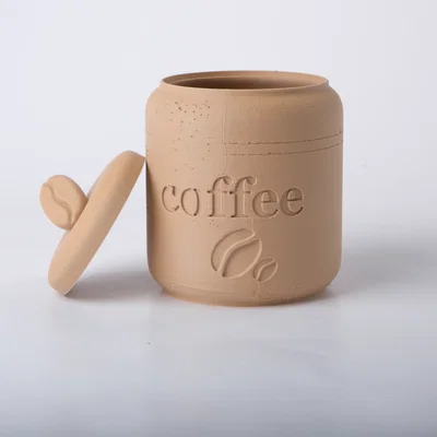 Hũ Đựng Cà Phê Có Nắp & Họa Tiết Hạt Cà Phê