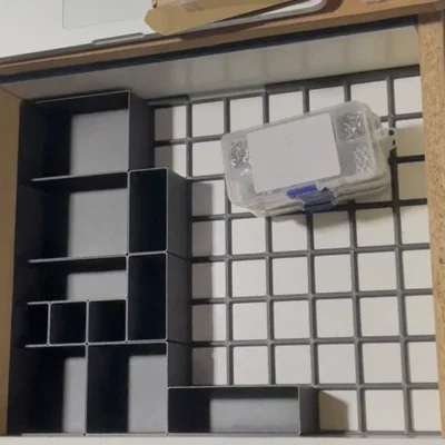 Bộ hệ thống lưới và khay tổ chức ngăn kéo in 3D đa năng