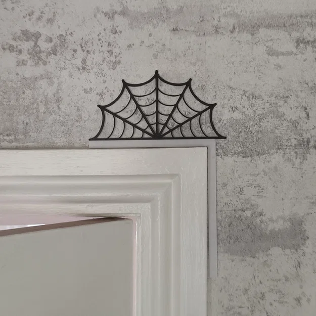 Trang trí góc cửa mạng nhện (Spider Web Door Corner Decoration) - Image 1