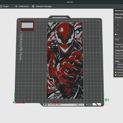 Carnage – Chân dung symbiote HueForge đa màu