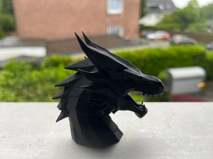 Mô hình đầu rồng phong cách Low Poly trang trí bàn làm việc - Image 3