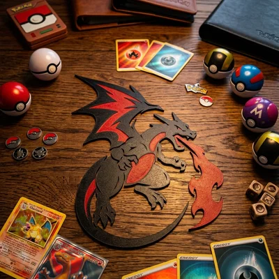 Mô hình treo tường Charizard (Pokémon) - Trang trí 3D độc đáo