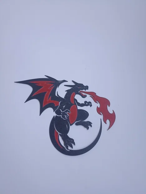 Mô hình treo tường Charizard (Pokémon) - Trang trí 3D độc đáo - Image 3