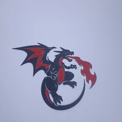 Mô hình treo tường Charizard (Pokémon) - Trang trí 3D độc đáo