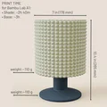 Đèn bàn chân pedestal – chụp cylinder họa tiết khối lập phương 3D nổi - Thumbnail 5
