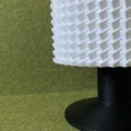 Đèn bàn chân pedestal – chụp cylinder họa tiết khối lập phương 3D nổi - Thumbnail 9