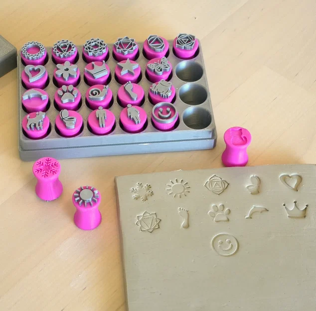 Bộ Mini Clay Stamp 10 mm – Chi tiết cao | Cần nozzle 0.2 - Image 3