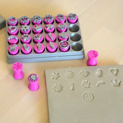 Bộ Mini Clay Stamp 10 mm – Chi tiết cao | Cần nozzle 0.2