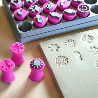 Bộ Mini Clay Stamp 10 mm – Chi tiết cao | Cần nozzle 0.2
