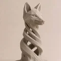 Tượng Cáo Low-Poly Xoắn Hiện Đại (Modern Twisted Fox Sculpture) - Thumbnail 1