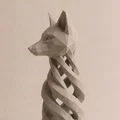 Tượng Cáo Low-Poly Xoắn Hiện Đại (Modern Twisted Fox Sculpture) - Thumbnail 3