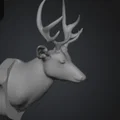 Mô hình đầu hươu treo tường nghệ thuật - File in 3D chất lượng - Thumbnail 4