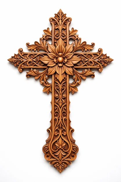 Mô hình Thánh giá Hoa hồng phong cách Gothic 3D tinh xảo - Image 1