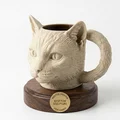 Ly/Mug Đầu Mèo Tay Cầm Đuôi Cuộn – 3D Printable Realistic - Thumbnail 1