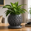 NORA Pflanzentopf – Chậu cây/Chậu bọc họa tiết ornament (STL) - Thumbnail 1
