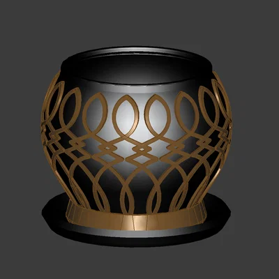 NORA Pflanzentopf – Chậu cây/Chậu bọc họa tiết ornament (STL)
