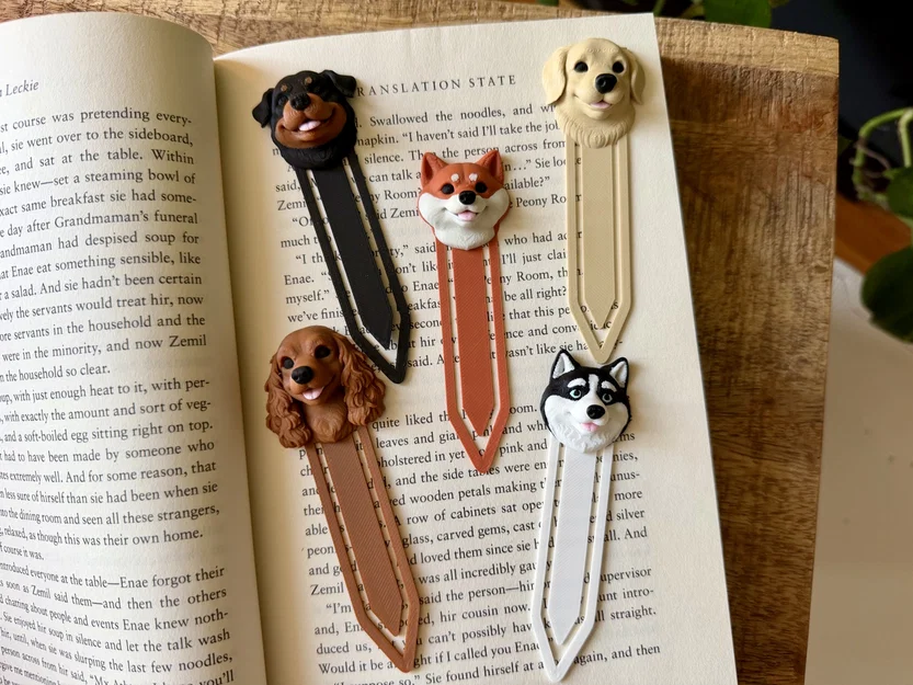 Bộ Sưu Tập Bookmark Đầu Chó – Phiên Bản Thè Lưỡi - Image 1