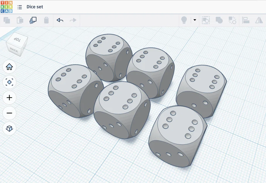 Bộ xúc xắc 6 viên (Dice set) dành cho boardgame tự in 3D - Image 1
