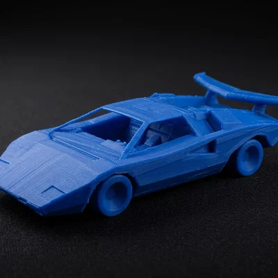 Lamborghini Countach Print-In-Place (in liền khối, bánh xe chạy)