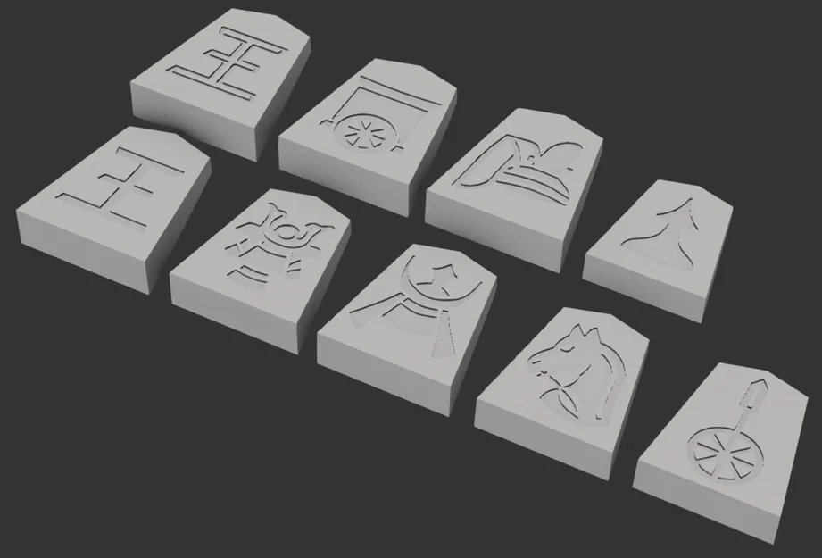 Bộ quân Shogi (quốc tế - không Kanji) - Image 1