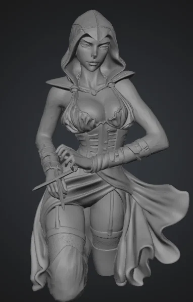 Mô hình 3D nhân vật nữ sát thủ (Assassin Girl) cực chất cho game thủ - Image 4