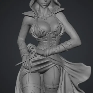 Mô hình 3D nhân vật nữ sát thủ (Assassin Girl) cực chất cho game thủ