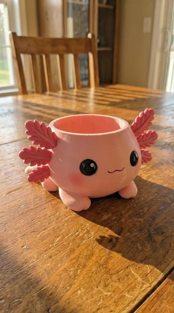 Chậu Axolotl Dễ Thương – Kawaii để bàn (Planter Holder/Coaster) - Image 2