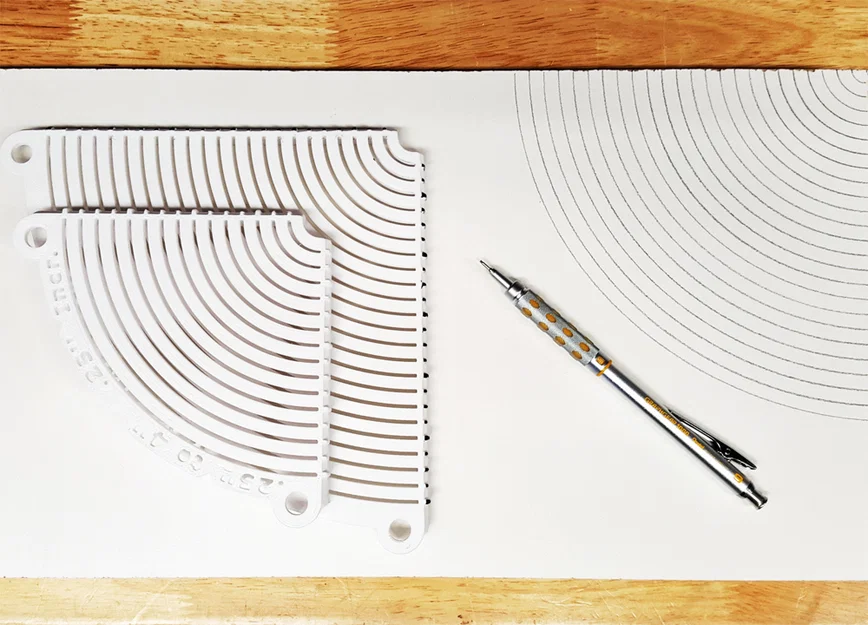 Template Stencil Bo Góc Lõm (Concave) - Bản Metric & Imperial - Image 1