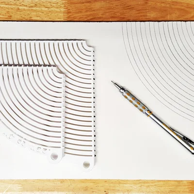 Template Stencil Bo Góc Lõm (Concave) - Bản Metric & Imperial