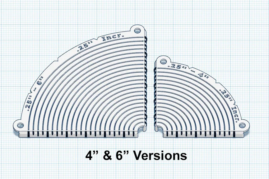 Template Stencil Bo Góc Lõm (Concave) - Bản Metric & Imperial - Image 5