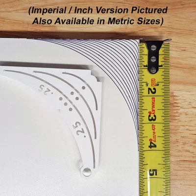 Template lấy dấu bán kính góc bo tròn – Inch/Imperial & Metric