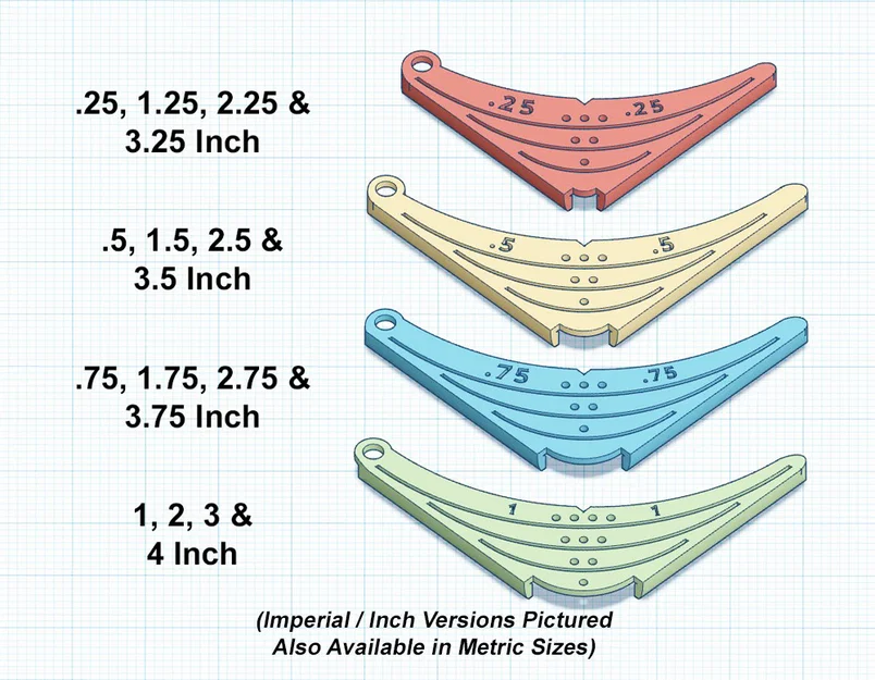 Template lấy dấu bán kính góc bo tròn – Inch/Imperial & Metric - Image 7