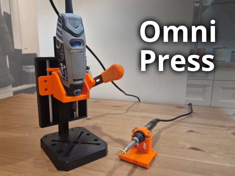 Omni Press – Bộ press đa năng quick-lock cho Dremel & heat-set inserts - Image 1