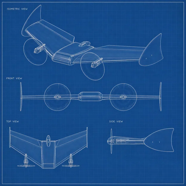 Sky Shadow S800 Tailsitter – Bộ parts chuyển sang dual-tractor - Image 1
