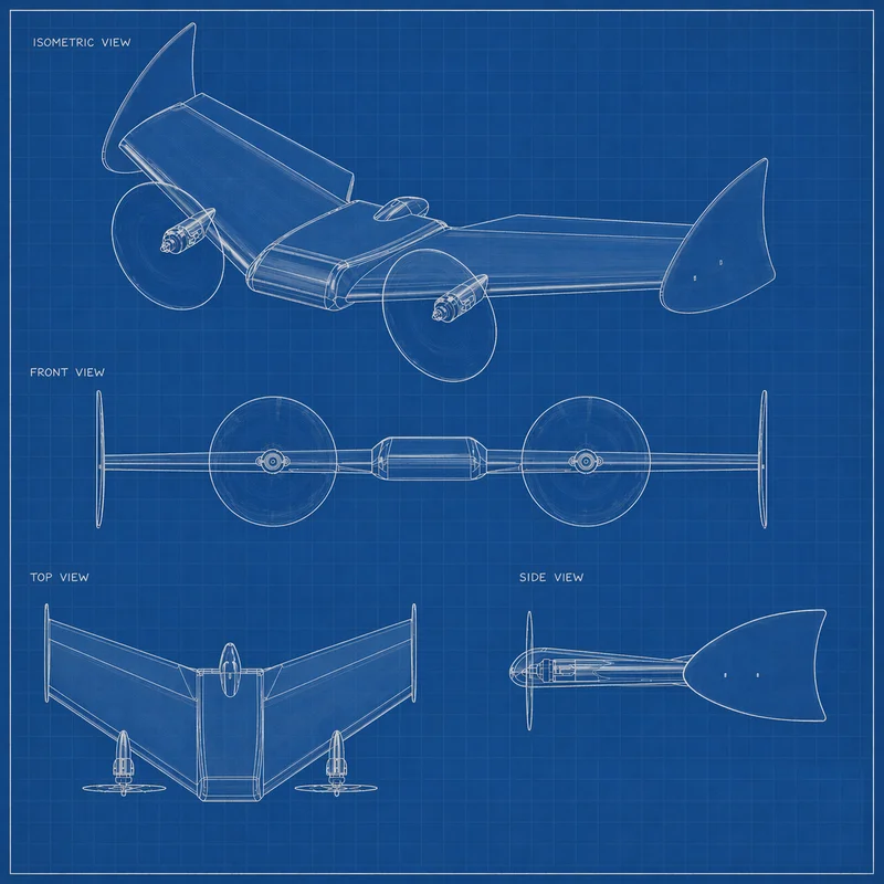 Sky Shadow S800 Tailsitter – Bộ parts chuyển sang dual-tractor