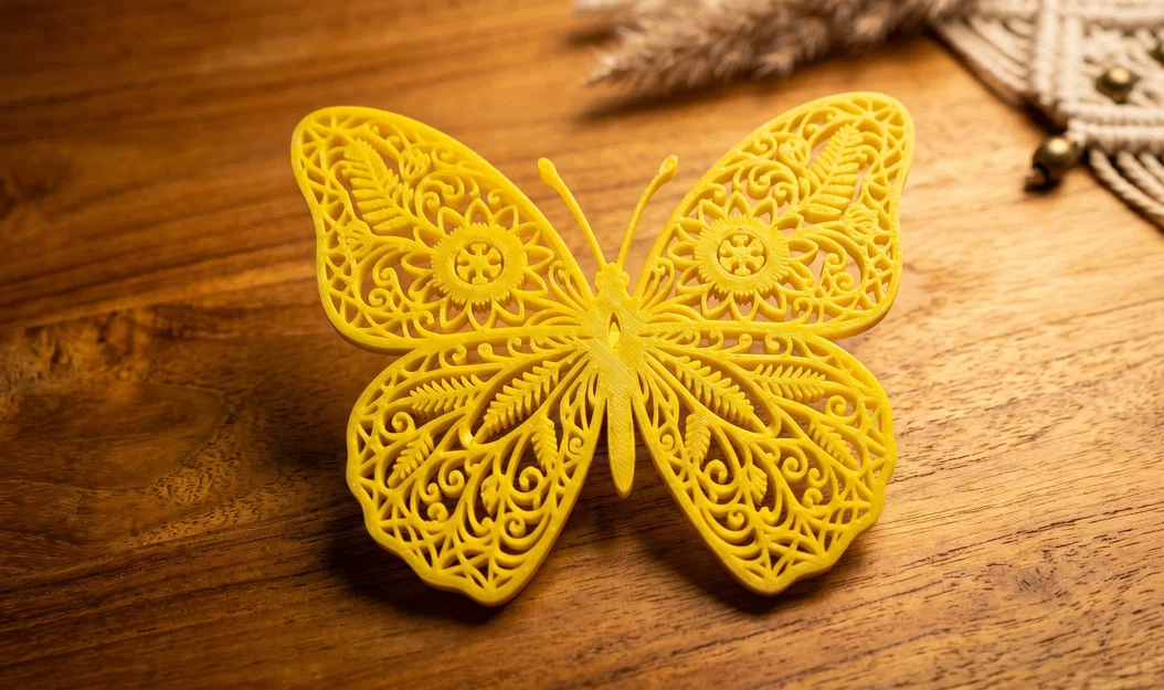 Tranh Treo Tường Bướm Vàng Hoa Văn Mandala Tinh Xảo 3D - Image 3
