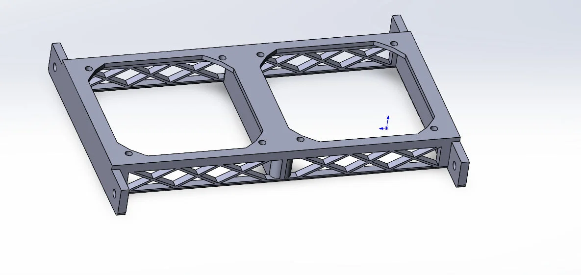 Holder quạt (Fan holder) cho 2 quạt gắn trên tủ rack - Image 2