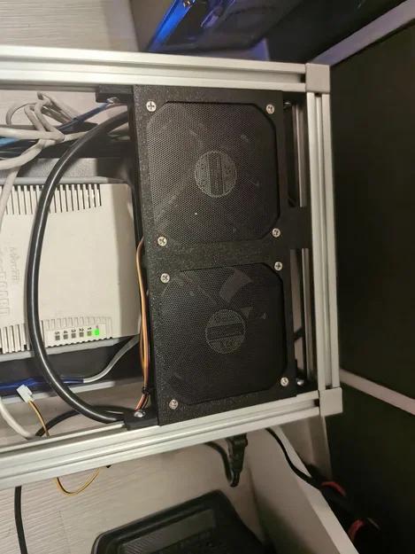 Holder quạt (Fan holder) cho 2 quạt gắn trên tủ rack - Image 3